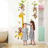 To Grow Taller" Giraffe & Monkey Height Chart - Wall Sticker - Sticksy Prints Australia