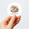 Always With Mum Quoll Sticker – Tasmanian Wildlife Mother & Baby Round Sticker