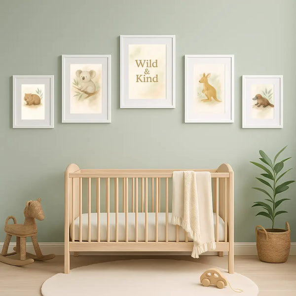 Australian Animal Wall Art Set – “Wild & Kind” (Instant Download A4–A2 + 12x18 + 16x20)