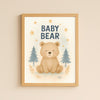 Baby Bear Nursery Wall Art Print – Woodland Animal Printable (Digital Download)
