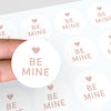 Be Mine Valentine’s Day Stickers – Minimal Romantic Heart Gift Seals