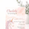 Blush Unicorn Birthday Invitations | Personalised Pastel Party Invites - Sticksy Prints Australia