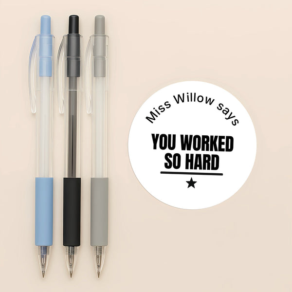 Bold Minimalist Teen Effort Stickers – Personalised Teacher Progress & Motivation Stickers