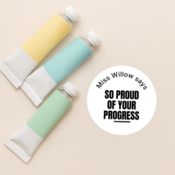 Bold Minimalist Teen Effort Stickers – Personalised Teacher Progress & Motivation Stickers