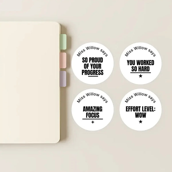 Bold Minimalist Teen Effort Stickers – Personalised Teacher Progress & Motivation Stickers - Sticksy Prints Australia