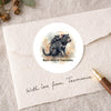 Born Wild in Tasmania Sticker | Tasmanian Devil Mother & Joey Wildlife Sticker
