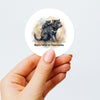 Born Wild in Tasmania Sticker | Tasmanian Devil Mother & Joey Wildlife Sticker
