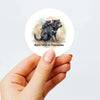 Born Wild in Tasmania Sticker | Tasmanian Devil Mother & Joey Wildlife Sticker - Sticksy Prints Australia