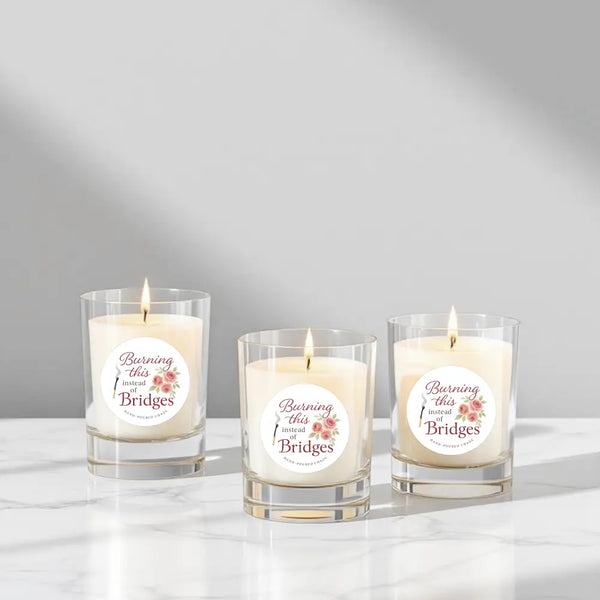 “Burning This Instead of Bridges” Candle Label Stickers