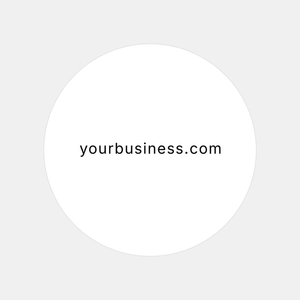 Business Website URL Stickers | Round Packaging Labels for Small Businesses