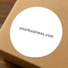 Business Website URL Stickers | Round Packaging Labels for Small Businesses - Sticksy Prints Australia