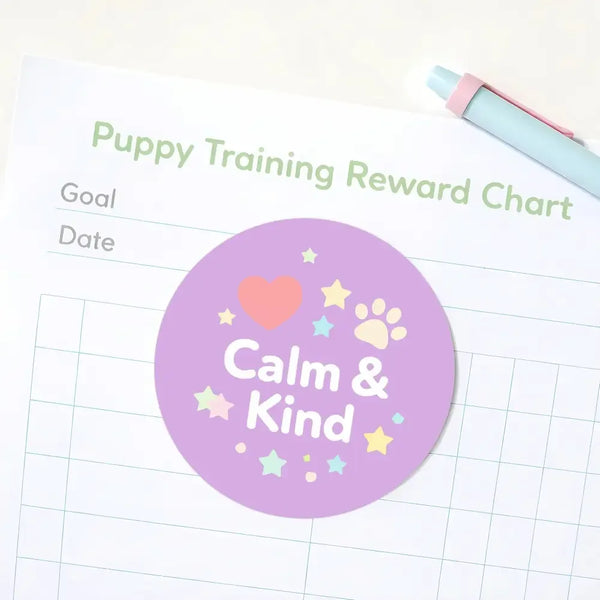 Calm & Kind Pet Training Reward Stickers | Gentle Positive Reinforcement Stickers for Dogs & Puppies - Sticksy Prints Australia