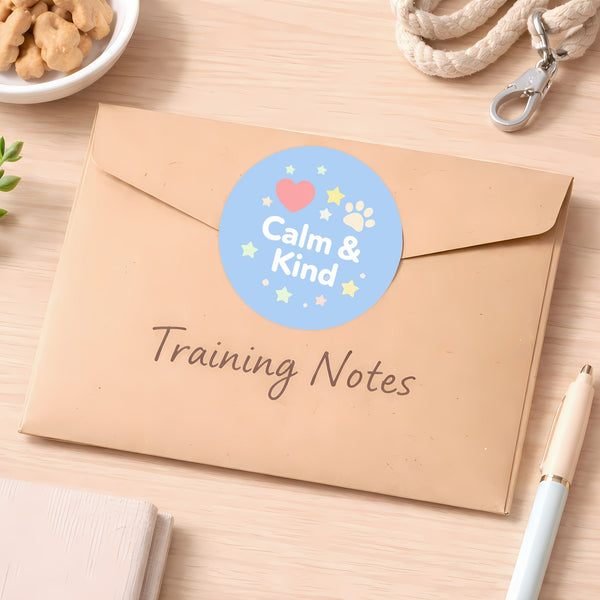 Calm & Kind Pet Training Reward Stickers | Gentle Positive Reinforcement Stickers for Dogs & Puppies