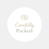 Carefully Packed Stickers | Minimal Packaging Labels for Handmade & Boutique Orders