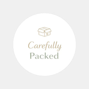 Carefully Packed Stickers | Minimal Packaging Labels for Handmade & Boutique Orders