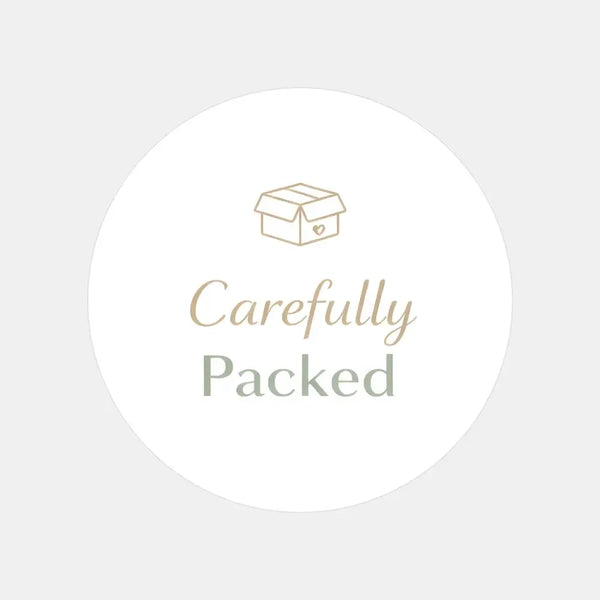 Carefully Packed Stickers | Minimal Packaging Labels for Handmade & Boutique Orders - Sticksy Prints Australia