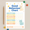 Cat Reward Chart for Kids – Good Behaviour Printable (A4)
