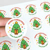 Christmas Tree Gift Stickers – Personalised Name Label - Sticksy Prints Australia
