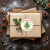Christmas Tree Gift Stickers – Personalised Name Label - Sticksy Prints Australia