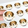 Custom Dog Photo Portrait Label Stickers – Personalised Just for You!