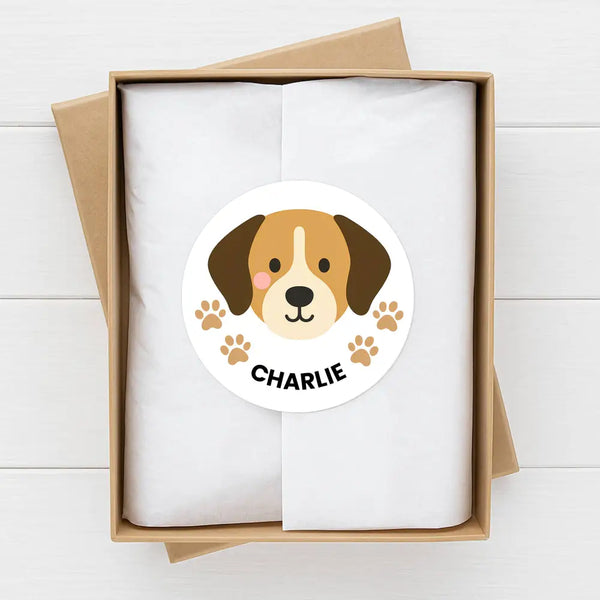 Custom Dog Photo Portrait Label Stickers – Personalised Just for You!