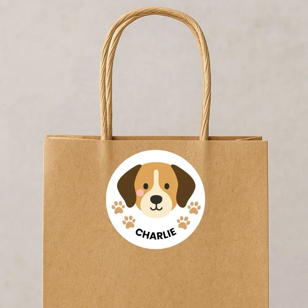 Custom Dog Photo Portrait Label Stickers – Personalised Just for You!