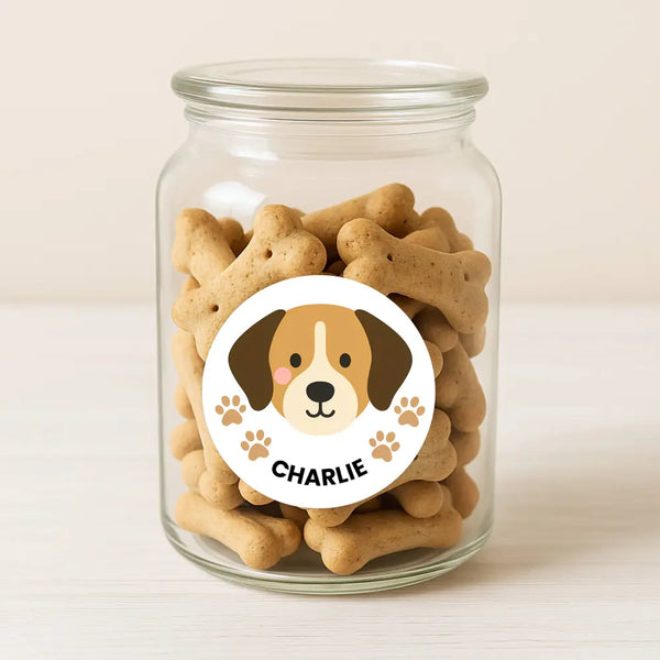 Custom Dog Photo Portrait Label Stickers – Personalised Just for You!