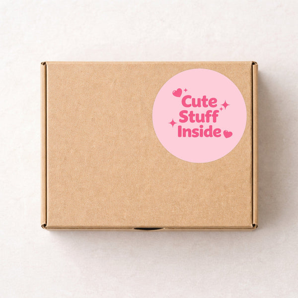 Cute Stuff Inside Stickers | Pretty Packaging Labels for Small Businesses