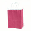 20pcs Dark Pink Kraft Paper Gift Bags with Handles - Small 15x21cm Eco-Friendly Carry Bag for Party Favours & Retail - Sticksy Prints Australia