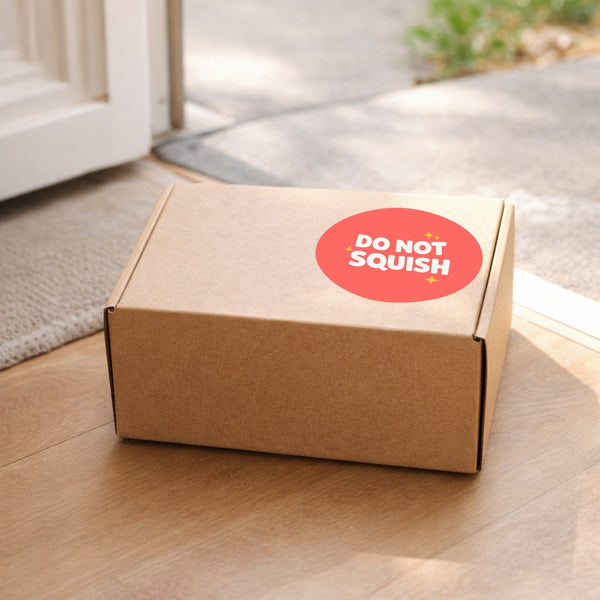 Do Not Squish Stickers | Bold Fragile Warning Labels for Small Business Packaging