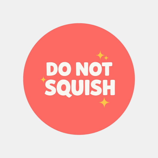 Do Not Squish Stickers | Bold Fragile Warning Labels for Small Business Packaging