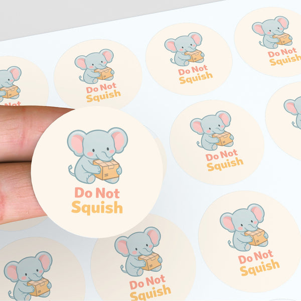 Do Not Squish Stickers | Cute Fragile Packaging Labels for Small Businesses