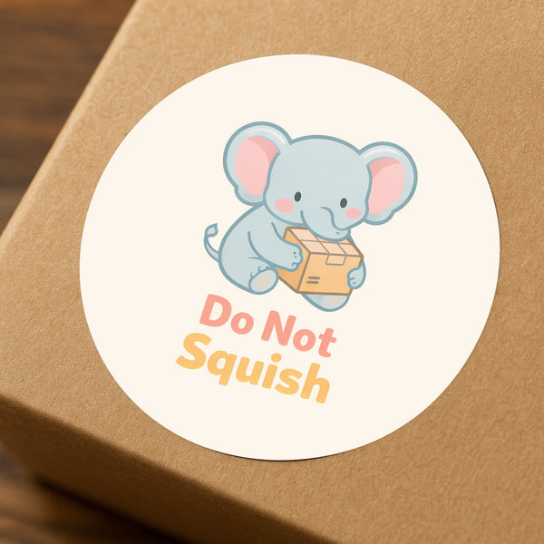 Do Not Squish Stickers | Cute Fragile Packaging Labels for Small Businesses