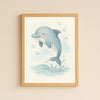 Dolphin Nursery Wall Art Print | Ocean Animal Watercolour | Digital Download