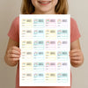 Editable Kids Book Name Labels 45×39mm Pastel Rainbow Stickers Instant Canva Template 24 Labels - Sticksy Prints Australia