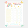 Editable Kids Reward Chart – Pastel Rainbow | Canva Template (A4 + US Letter) - Sticksy Prints Australia