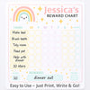 Editable Kids Reward Chart – Pastel Rainbow | Canva Template (A4 + US Letter)