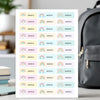 Editable Pastel Rainbow Name Labels – Instant Canva Template (36 Labels) - Sticksy Prints Australia