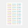 Editable Pastel Rainbow Name Labels – Instant Canva Template (36 Labels)