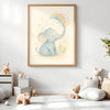 Elephant Nursery Wall Art Print – Safari Animal Watercolour (Digital Download)