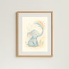 Elephant Nursery Wall Art Print – Safari Animal Watercolour (Digital Download)