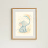 Elephant Nursery Wall Art Print – Safari Animal Watercolour (Digital Download)