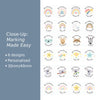 Personalised teacher stickers bundle, 6 cute animal and rainbow designs, assorted shapes, for praise and marking.