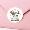 Thank You for Supporting My Small Business Stickers – Rainbow Hearts