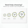 Thank You Stickers | Colourful Floral Wreath Packaging Labels | Small Business Stickers Australia - Sticksy Prints Australia