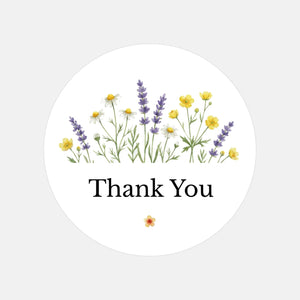 Thank You Stickers | Colourful Wildflower Packaging Labels | Small Business Stickers Australia