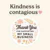 Thank You for Supporting My Small Business Stickers Delicate Floral