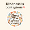 Thank You for Supporting My Small Business Stickers Floral Boho