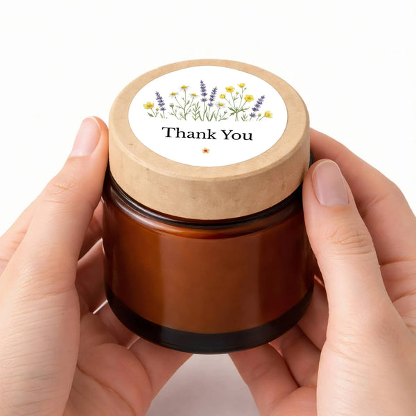 Thank You Stickers | Colourful Wildflower Packaging Labels | Small Business Stickers Australia - Sticksy Prints Australia