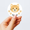 Custom Cat Photo Portrait Label Stickers – Personalised Just for You!